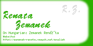 renata zemanek business card